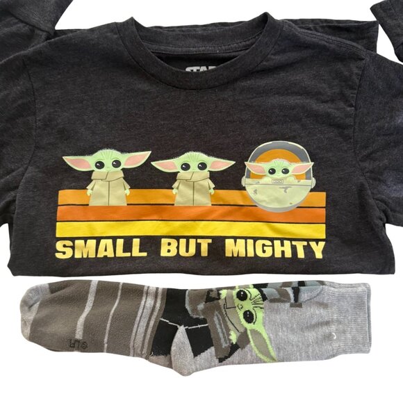 GAP x Star Wars Boys Outfit Bundle Size 10–12 Mandalorian Joggers + Grogu Shirt - Picture 4 of 9
